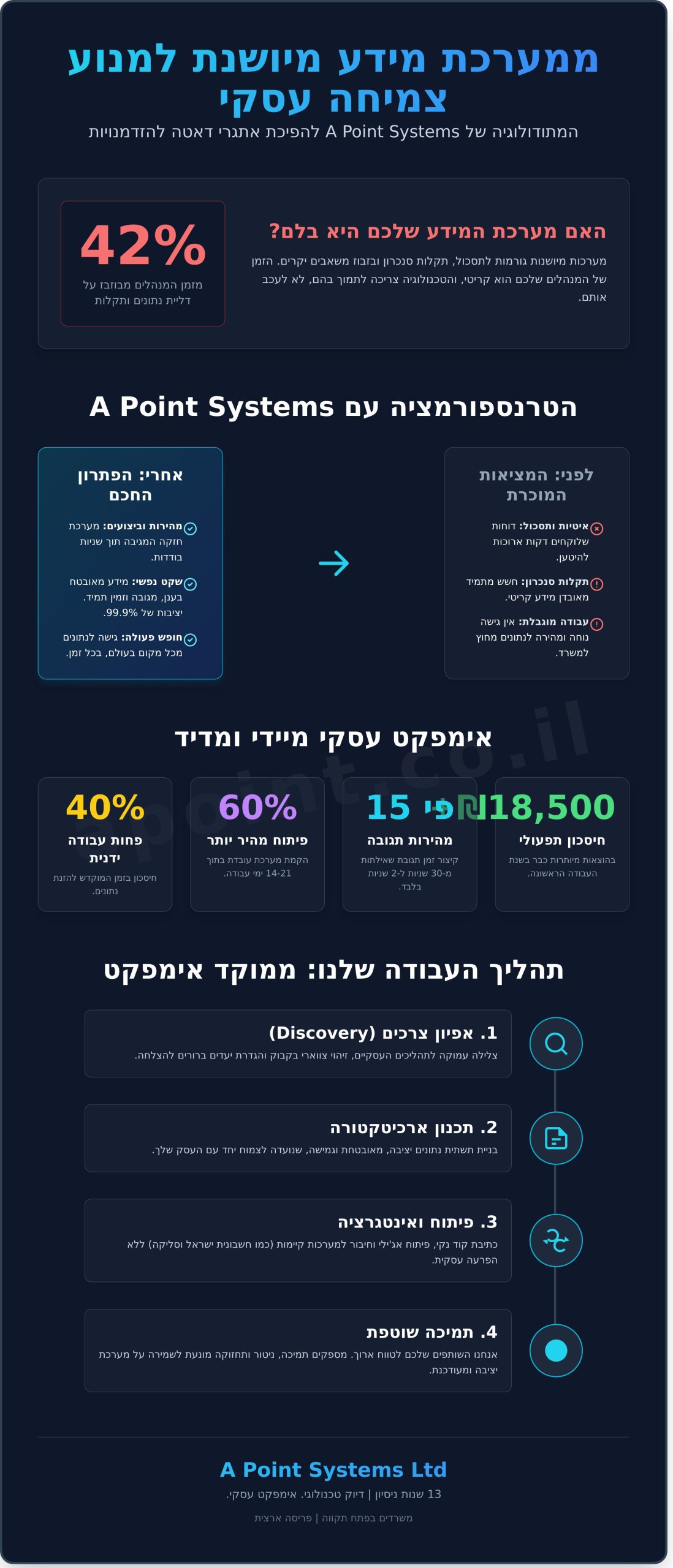 A Point Systems: המומחים לפיתוח מערכות מידע, Access ו-SQL Server בישראל - Infographic