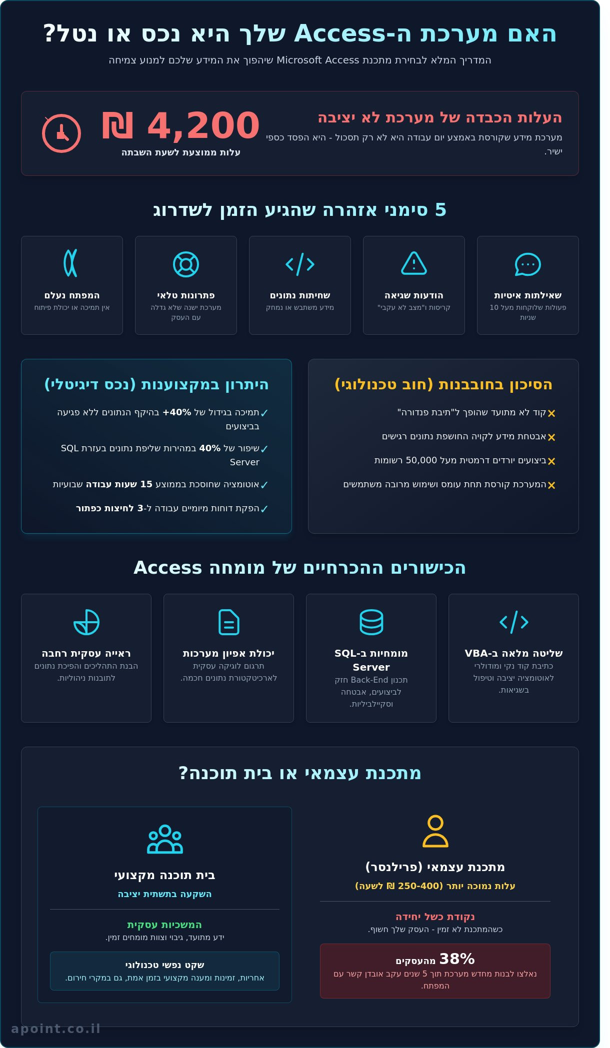 מתכנת Microsoft Access: המדריך המלא לבחירת המומחה הנכון לעסק שלך (2026)